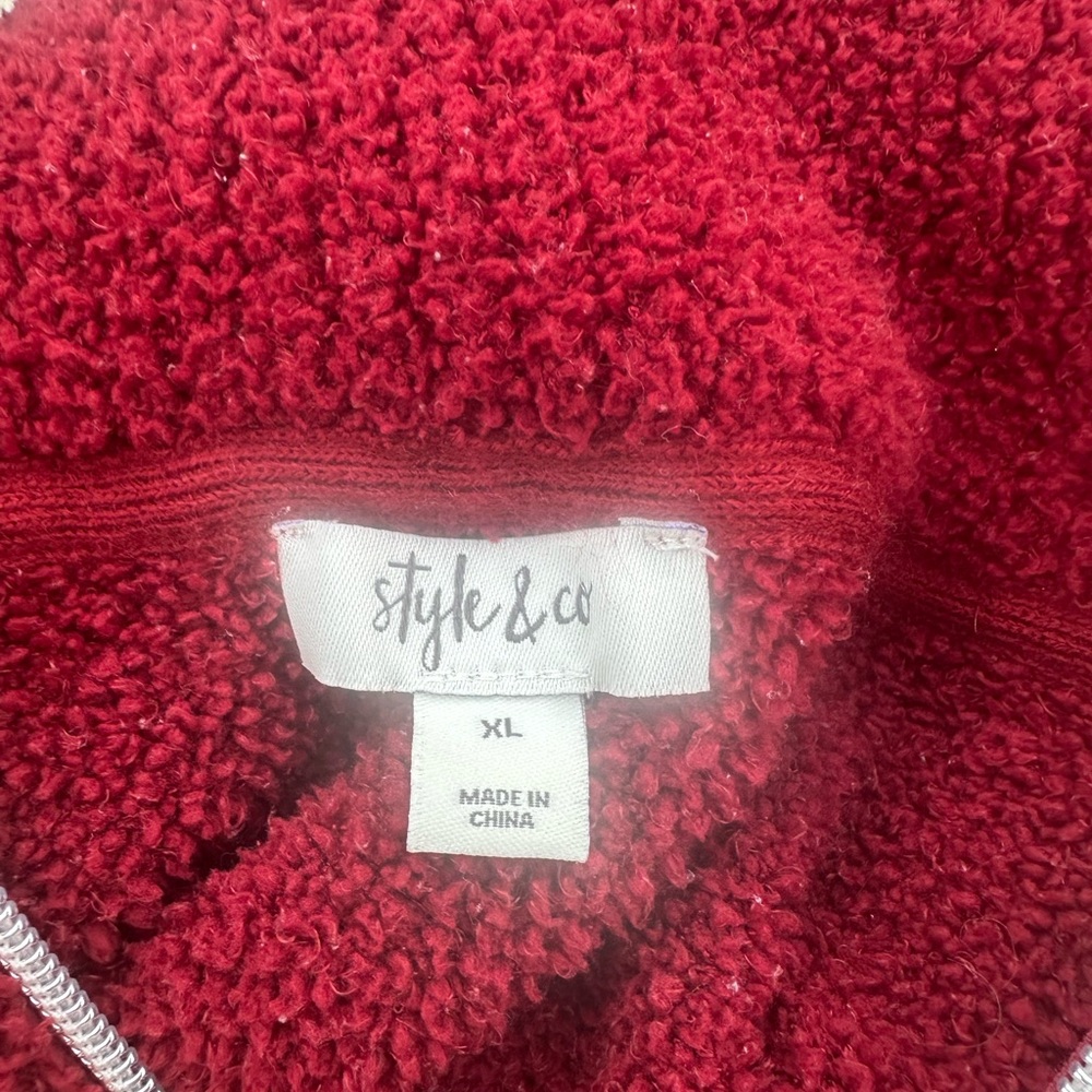 Style & Co. Vibrant Red Knit Sweater